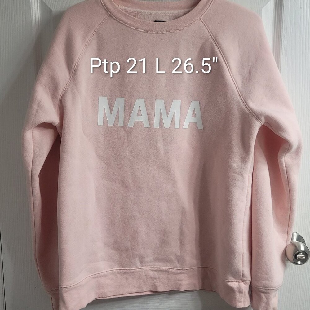 Mama Graphic Crewneck Sweater - Pink